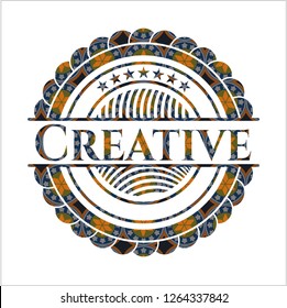 Creative arabic emblem. Arabesque decoration.