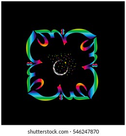 Creative Arabic Islamic Calligraphy of text Eid Mubarak for Muslim Community Holy Festival celebration.
