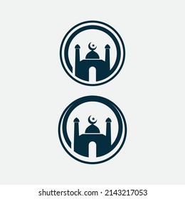 Creativo árabe islámico Ramadán Kareem en forma de luna creciente con lámpara para el Mes Santo de la celebración del Festival de la Comunidad Musulmana ilustración de diseño vectorial