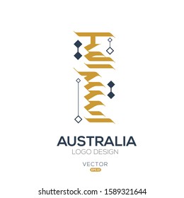 Creative Arabic typography Mean in English (Australia) , Arabic Calligraphy  