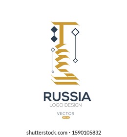 Creative Arabic typography Mean in English ( Russia ) , Arabic Calligraphy  
