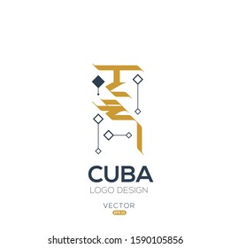 Creative Arabic typography Mean in English ( Cuba ) , Arabic Calligraphy  
