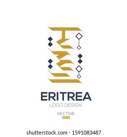 Creative Arabic typography Mean in English ( Eritrea ) , Arabic Calligraphy  