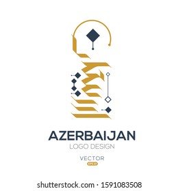 Creative Arabic typography Mean in English ( Azerbaijan ) , Arabic Calligraphy  
