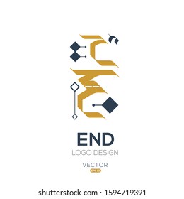 Creative Arabic typography Mean in English ( End ) , Arabic Calligraphy  