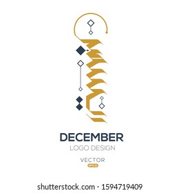 Creative Arabic typography Mean in English ( December ) , Arabic Calligraphy  