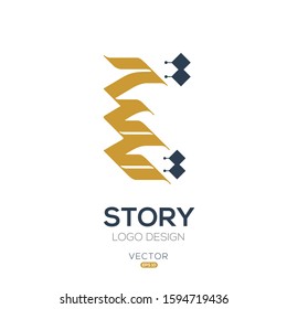 Creative Arabic typography Mean in English ( story ) , Arabic Calligraphy  