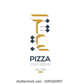 Creative Arabic typography Mean in English ( pizza ) , Arabic Calligraphy  