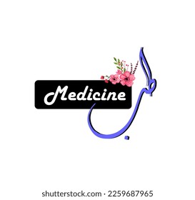Creative Arabic typography Mean in English (medicine) , Arabic Calligraphy.