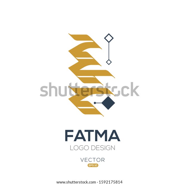 Creative Arabic Typography Mean In English Arabic Name Called Fatma 