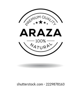 Creativo (Araza), etiqueta Araza, ilustración vectorial.