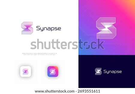 Creative Architect Logo 3D Line Logotype Engineering Technology, Architectural Monogram, Letter S for Architectural Company Business Branding Concept. Vector Illustration
