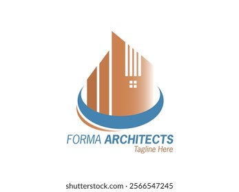 creative architectural and building structure logo design