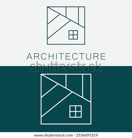 Creative Architecture Design Logo. Architect House, Architectural, Construction with Linear Outline Style. Minimalist Interior Logo Icon Symbol Vector Design Template.
