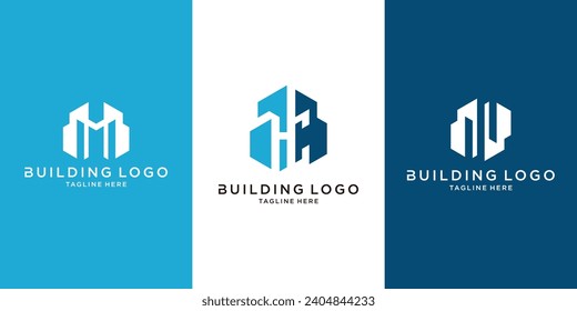 creative architecture industry, home build symbol logo design template