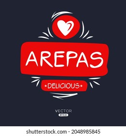 Creative (Arepas) logo, Arepas sticker, vector illustration.