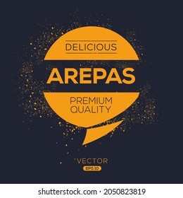 Creative (Arepas) logo, Arepas sticker, vector illustration.