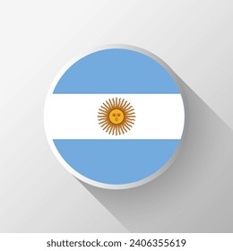 Kreative Argentinische Flagge Circle Badge