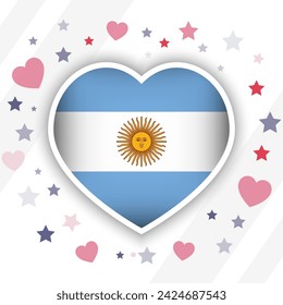 Creative Argentina Flag Heart Icon