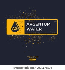 Icono creativo (agua argentina), signo vector.