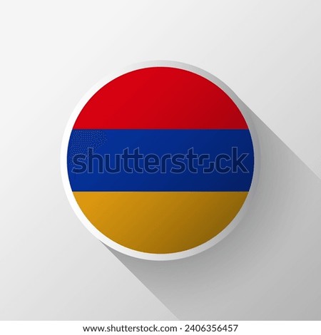 Creative Armenia Flag Circle Badge