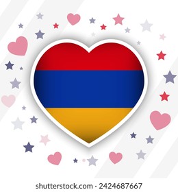 Creative Armenia Flag Heart Icon