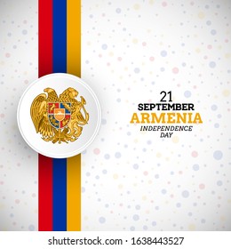 Creative Armenia independence day illustration with unique Armenia flag vector background.