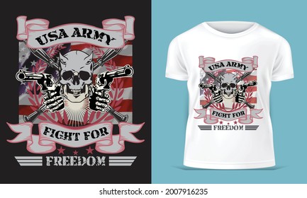 Creative Army T-Shirt Design Template In This Year