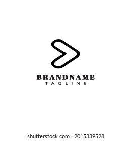 diseño de flecha creativa icono de la plantilla de diseño de la plantilla de diseño moderno lindo vector simple