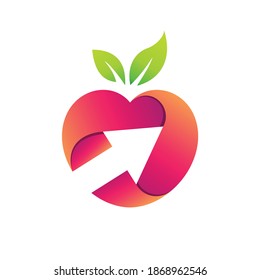 creative arrow fruit logo concept
