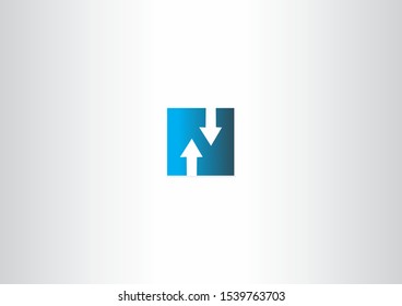 creative arrow hint symbol logo design with square shape concept