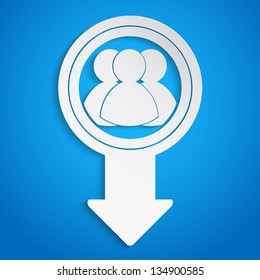 creative arrow icon, eps10 vector, gps pointer