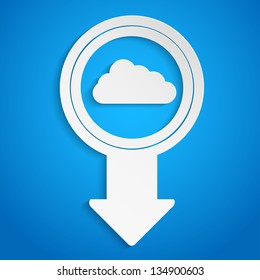 creative arrow icon, eps10 vector, gps pointer