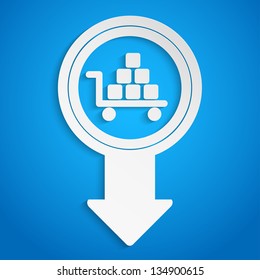 creative arrow icon, eps10 vector, gps pointer