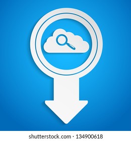 creative arrow icon, eps10 vector, gps pointer