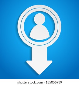 creative arrow icon, eps10 vector