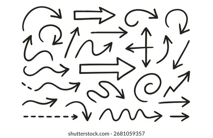 Creative Arrow Illustrations for Directional Design and Visual Communication