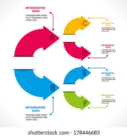 creative arrow info-graphics design background vector