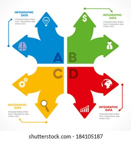 creative arrow info-graphics design concept vector