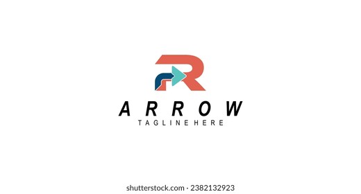 Diseño de logotipo de flecha creativa con la combinación de letras A a Z concepto| vector premium