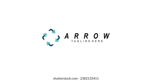 Diseño de logotipo de flecha creativa con la combinación de letras A a Z concepto| vector premium