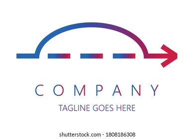 Creative arrow logo design, company logo design template 