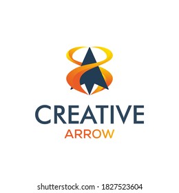 Creative Pfeil-Logo, Pfeil-Design-Konzept, Pfeil-Energie, Pfeil-Power-Konzept, Leitungs-Logo