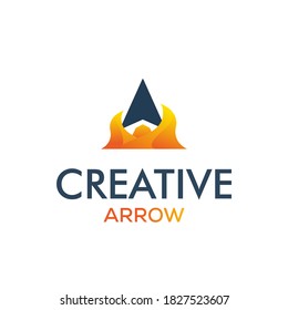 Creative arrow logo, arrow design concept, arrow energy, arrow power concept, direction logo