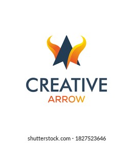 Creative arrow logo, arrow design concept, arrow energy, arrow power concept, direction logo