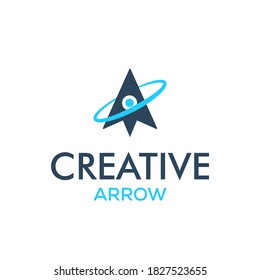 Logo de flecha creativa, concepto de diseño de flecha, energía de flecha, concepto de potencia de flecha, logotipo de dirección