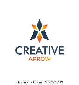 Logo de flecha creativa, concepto de diseño de flecha, energía de flecha, concepto de potencia de flecha, logotipo de dirección