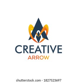 Logo de flecha creativa, concepto de diseño de flecha, energía de flecha, concepto de potencia de flecha, logotipo de dirección