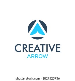 Logo de flecha creativa, concepto de diseño de flecha, energía de flecha, concepto de potencia de flecha, logotipo de dirección
