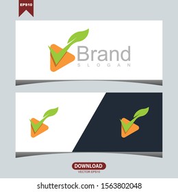 Creative arrow nature concept logo icon vector design inspiration